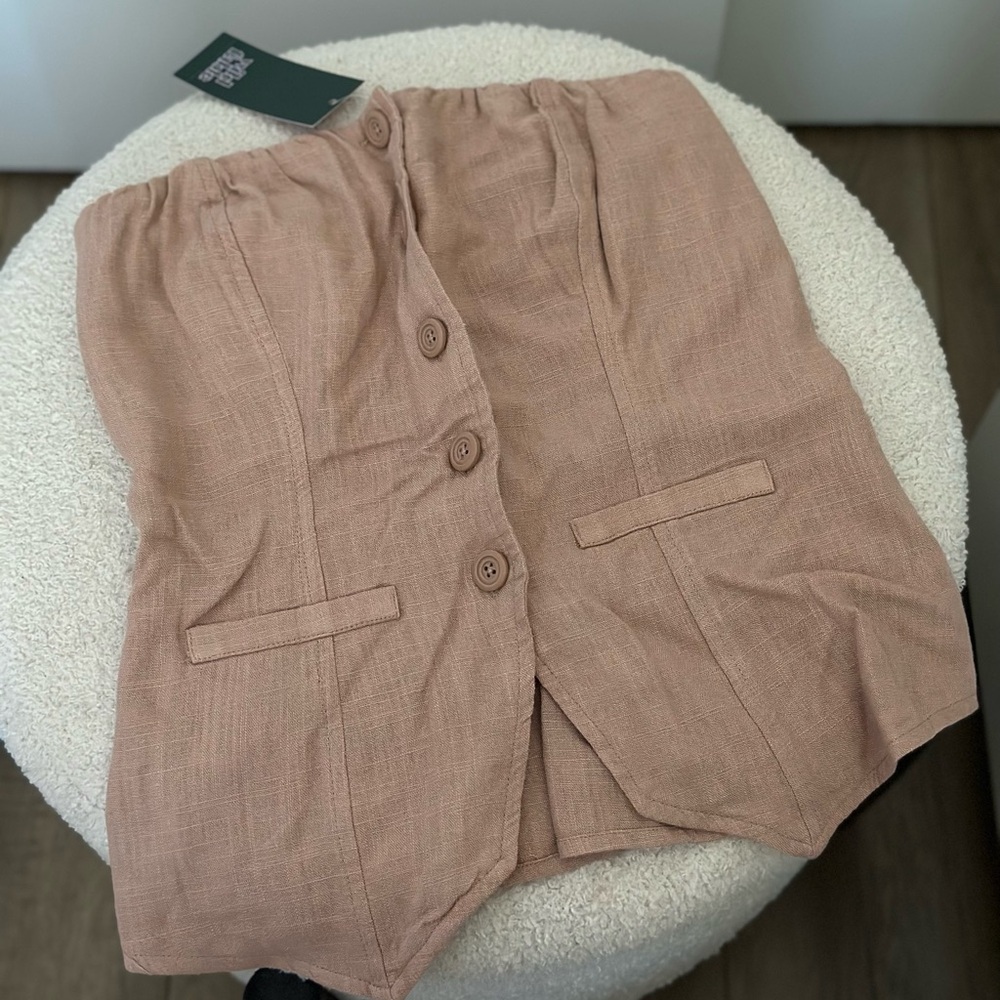 Wild Fable Linen Tube Top 2XS